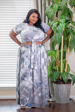 Load image into Gallery viewer, Fierce Flawy Tie-front Skirt Set | Grey Tie-dye
