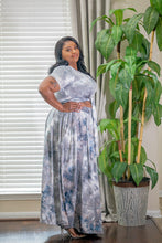 Load image into Gallery viewer, Fierce Flawy Tie-front Skirt Set | Grey Tie-dye

